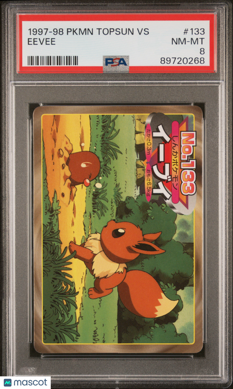 1997-98 Pokemon Topsun VS Eevee #133 PSA 8